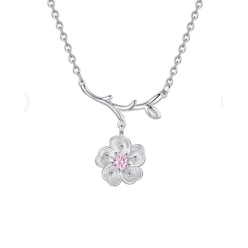 S925 Pink Blossom Necklace