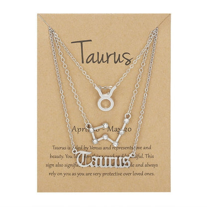 Zodiac Constellation Symbolic Necklaces 3 Pack