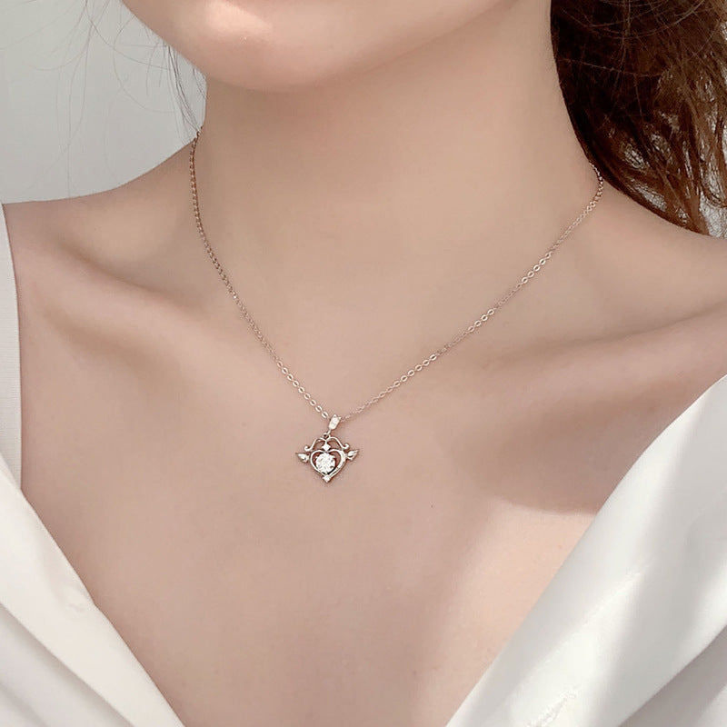 S925 Celestial Winged Heart Necklace