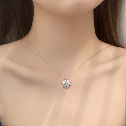 S925 Moissanite Windmill Necklace