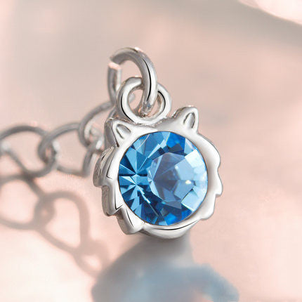 Celestial Blue Crystal Constellation Jewelry in Sterling Silver