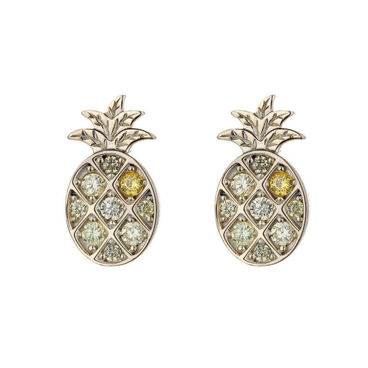S925 Crystal Pineapple Earrings Aura Rene