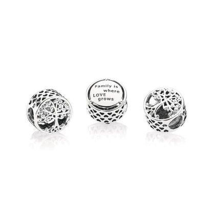 Tree of Life Family Charm — Sterling Silver Bracelet Spacer