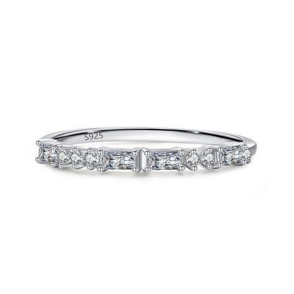 925 Sterling Silver Stackable Band Ring Aura Rene