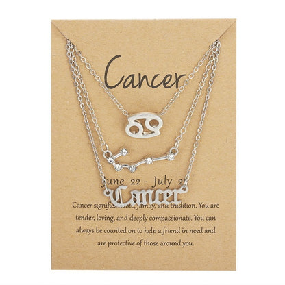 Zodiac Constellation Symbolic Necklaces 3 Pack