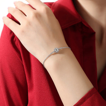 925 Sterling Silver Snowflake Bracelet Aura Rene