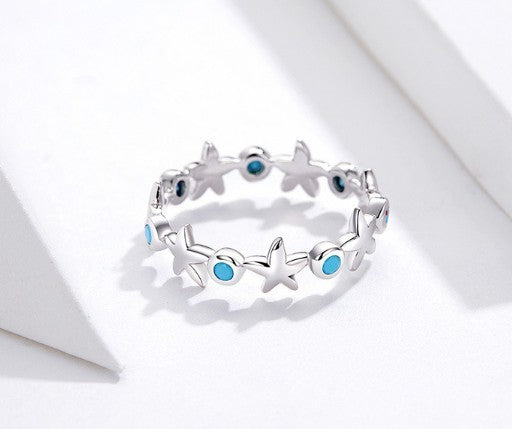 Sterling Silver Starfish Ring Aura Rene
