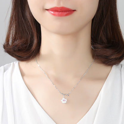S925 Pink Blossom Necklace