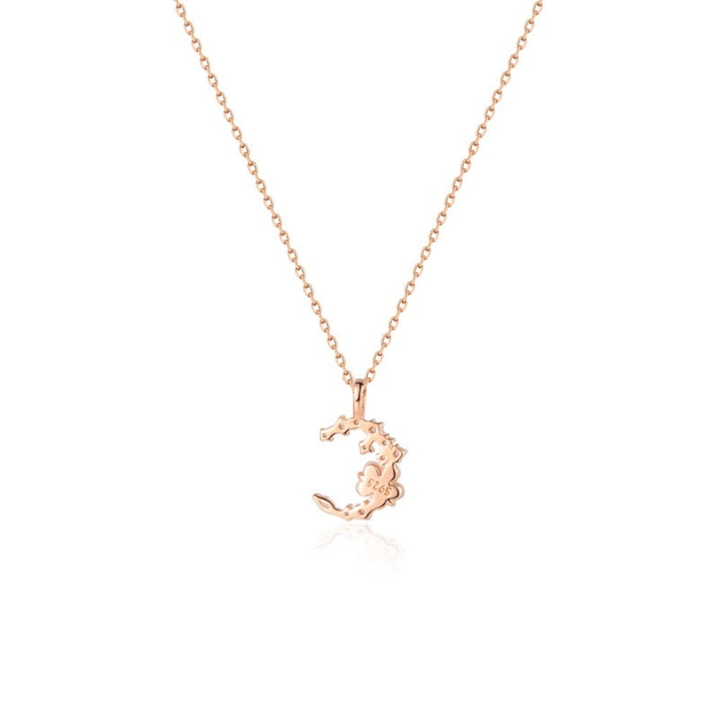 S925 Flower Moon Necklace