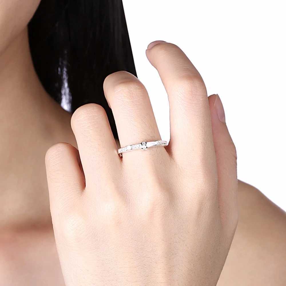 S925 Sterling Silver Bowknot Crystal Ring Aura Rene