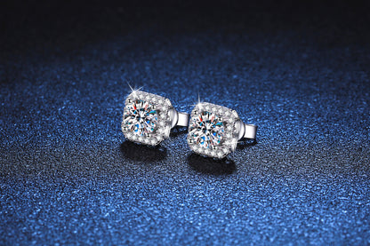 Women's Moissanite Sterling Silver Earrings Aura Rene