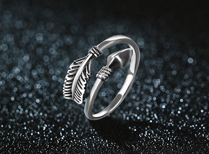 S925 Sterling Silver Arrow Ring Aura Rene
