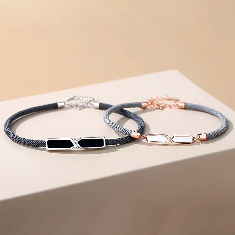 Mobius Sterling Silver Couple Bracelets – Elegant Pair with Niche Design