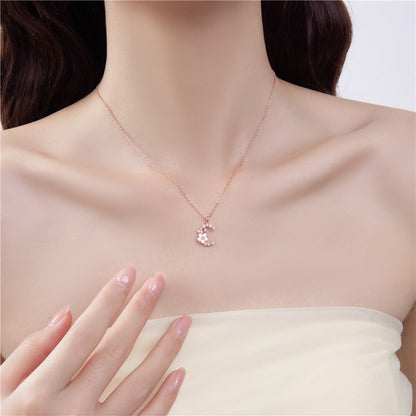 S925 Flower Moon Necklace