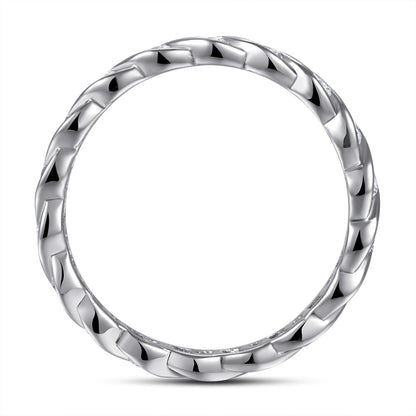 Sterling Silver Ring Wave Fashion Ring Ornament Women Aura Rene