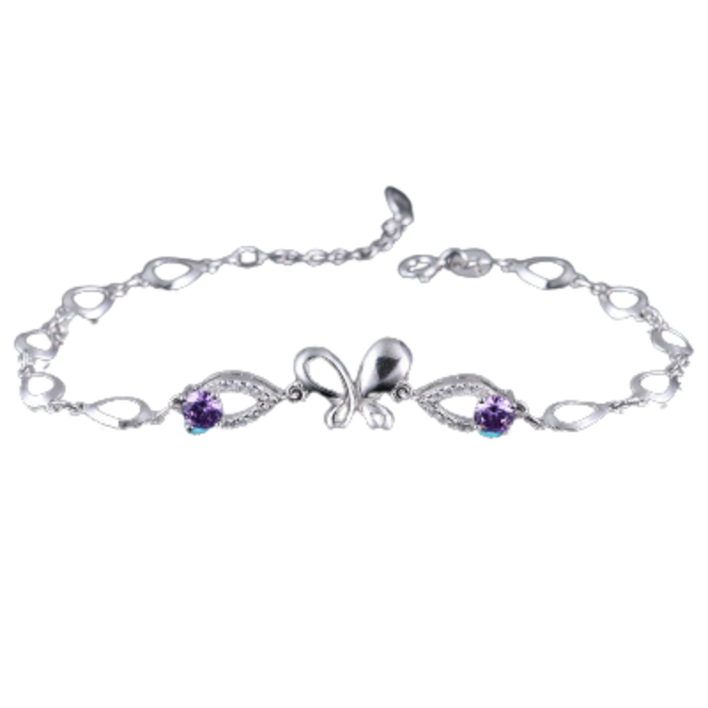 S925 Butterfly Crystal Bracelet