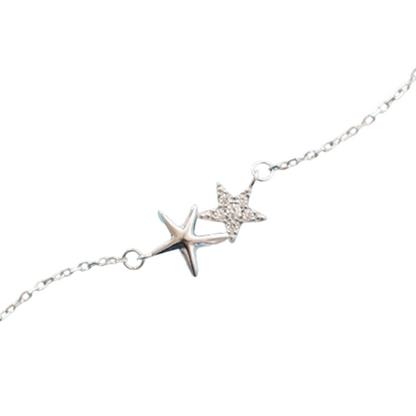 S925 Double Starfish Necklace Aura Rene