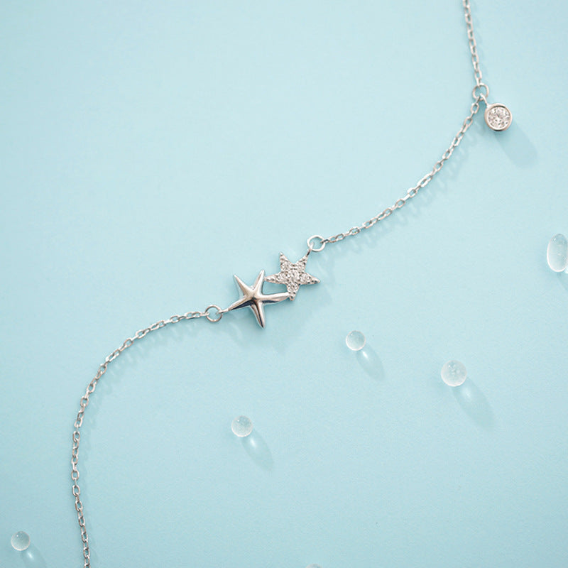 S925 Double Starfish Necklace alternate