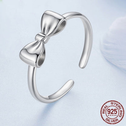 925 Sterling Silver Bow Open Ring Aura Rene