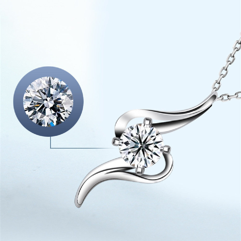 S925 Twist Crystal Fashion Necklace