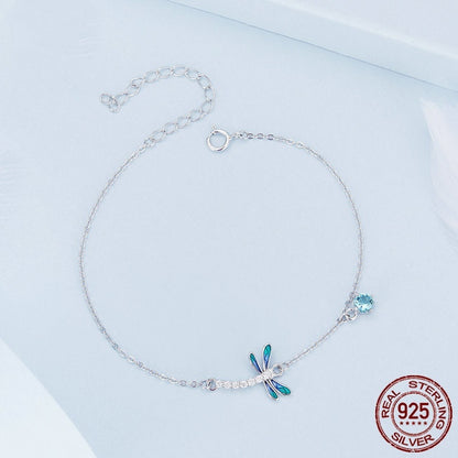 Sterling Silver Spring Dragonfly Bracelet Aura Rene
