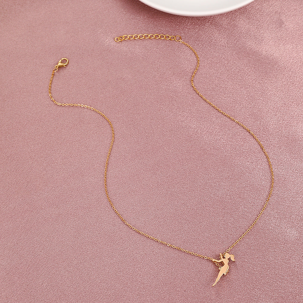 Daydream Gold Plated Swing Girl Pendant Necklace