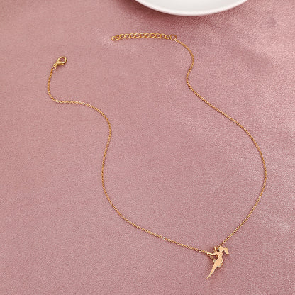 Daydream Gold Plated Swing Girl Pendant Necklace
