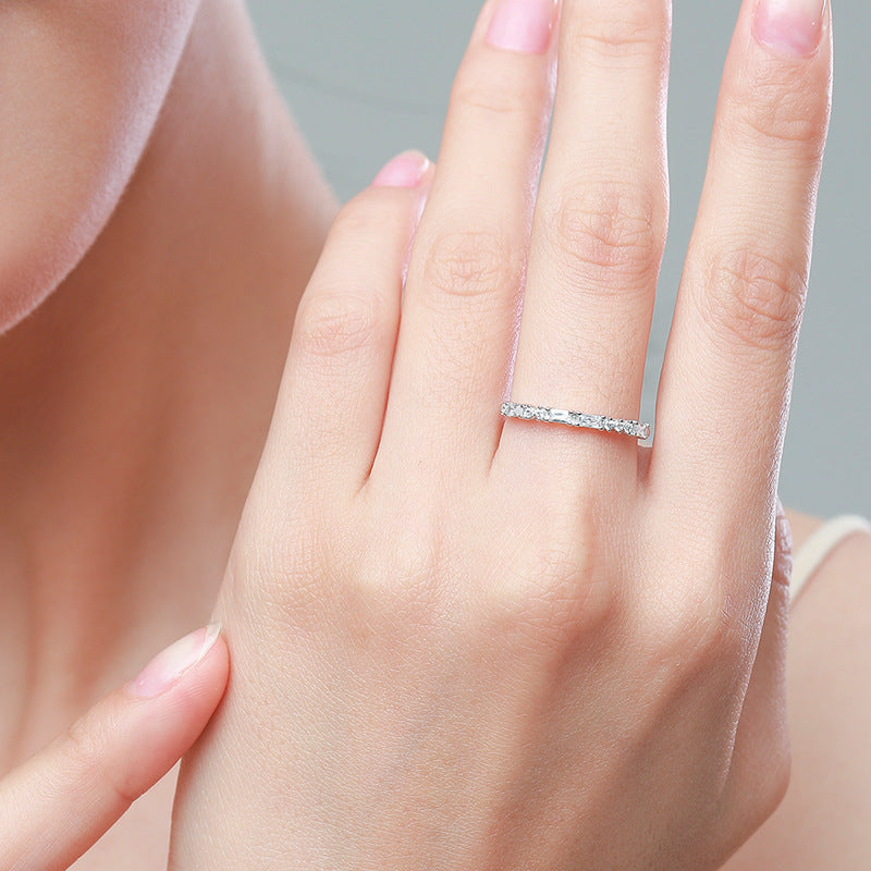 925 Sterling Silver Stackable Band Ring Aura Rene