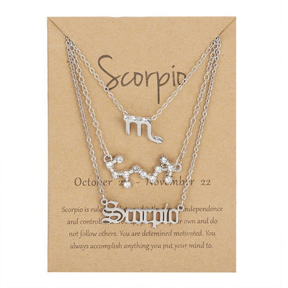 Zodiac Constellation Symbolic Necklaces 3 Pack