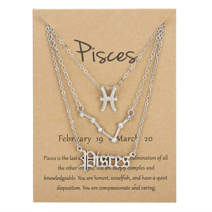 Zodiac Constellation Symbolic Necklaces 3 Pack
