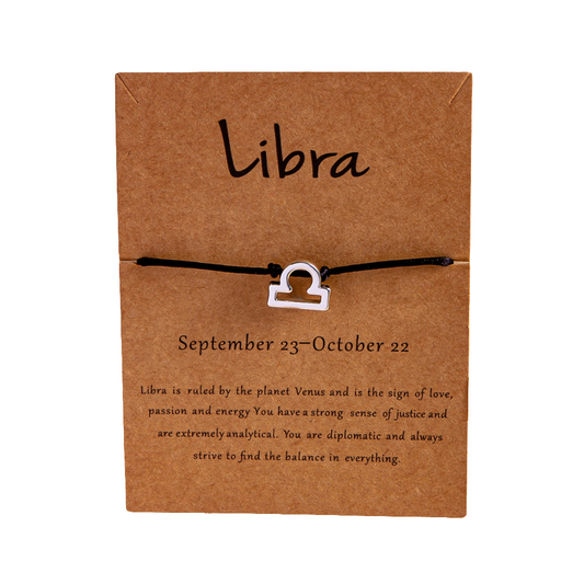 Zodiac Sign Adjustable Rope Bracelet