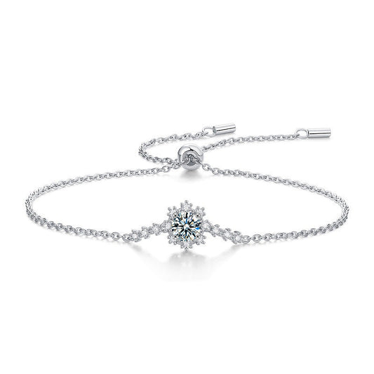 925 Sterling Silver Snowflake Bracelet Aura Rene
