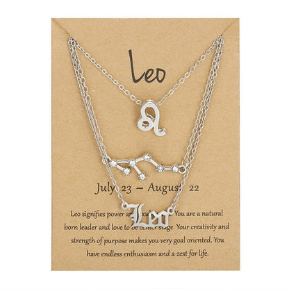 Zodiac Constellation Symbolic Necklaces 3 Pack
