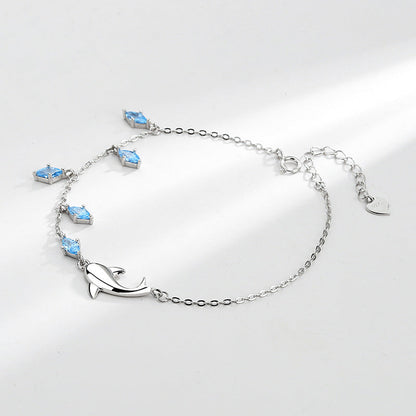 Sterling Silver Dolphin Love Bracelet Aura Rene