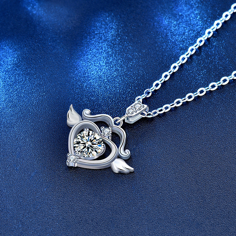 S925 Celestial Winged Heart Necklace