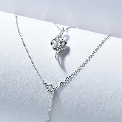S925 Twist Crystal Fashion Necklace