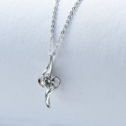 S925 Twist Crystal Fashion Necklace