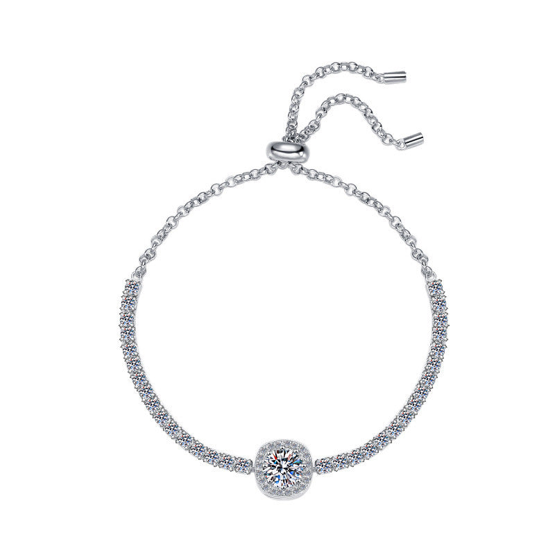 925 Sterling Silver Bracelet Starry Moissanite Bracelet Aura Rene