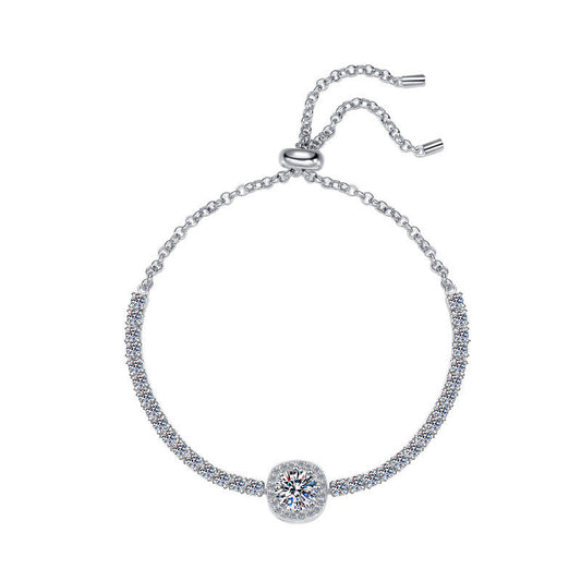 925 Sterling Silver Bracelet Starry Moissanite Bracelet Aura Rene